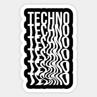 techno text Sticker